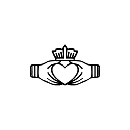 The Grá claddagh mark